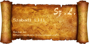 Szabadi Lili névjegykártya